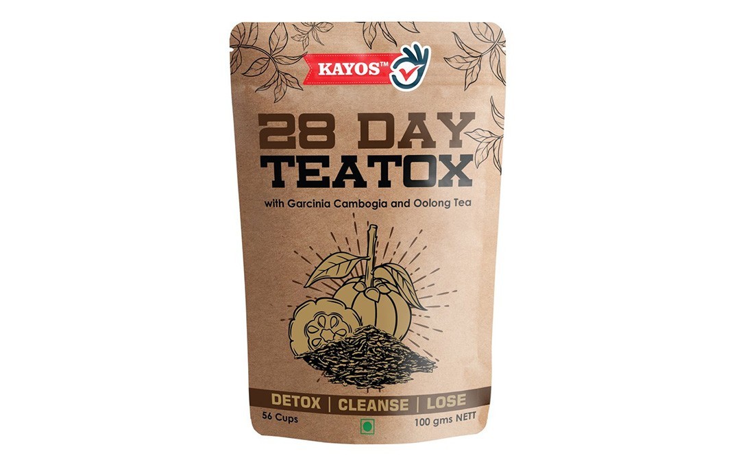 Kayos 28 Day Tea Tox with Garcinica Cambogia and Oolong Tea   Pack  100 grams